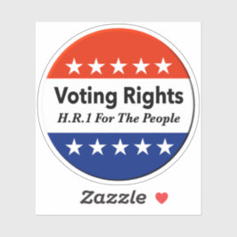 HR1 Stemrechten voor de mensen Wet Sticker