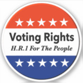 HR1 Stemrechten voor de mensen Wet Sticker (Voorkant)