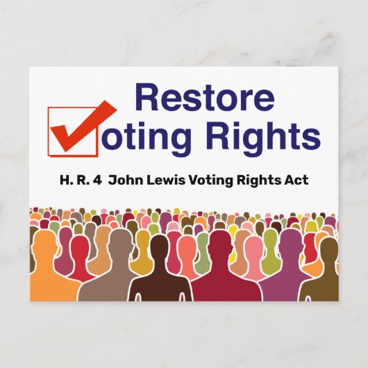 HR4 John Lewis Stemrechtwet Briefkaart (Voorkant)