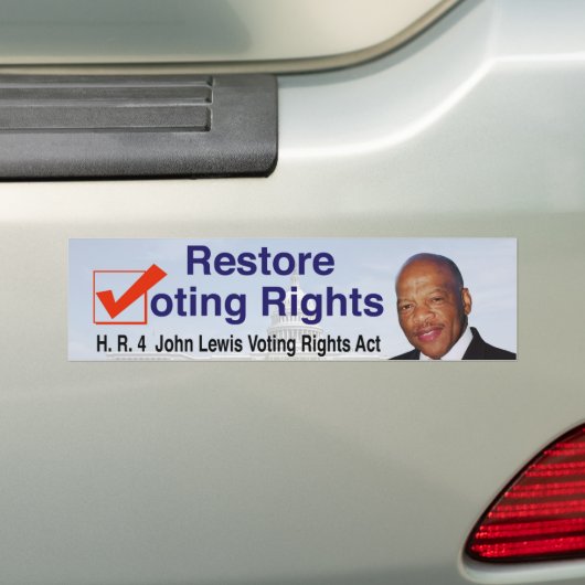 HR4 John Lewis Stemrechtwet Bumpersticker (Op auto)