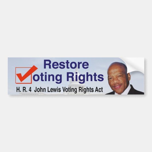 HR4 John Lewis Stemrechtwet Bumpersticker (Voorkant)