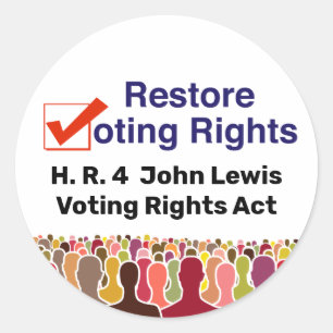 HR4 John Lewis Stemrechtwet Ronde Sticker