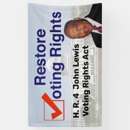 HR4 John Lewis Stemrechtwet Spandoek (Verticaal)