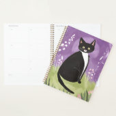 Hr. Chonk | Tuxedo Kat Paarse Waterverf Planner (Display)