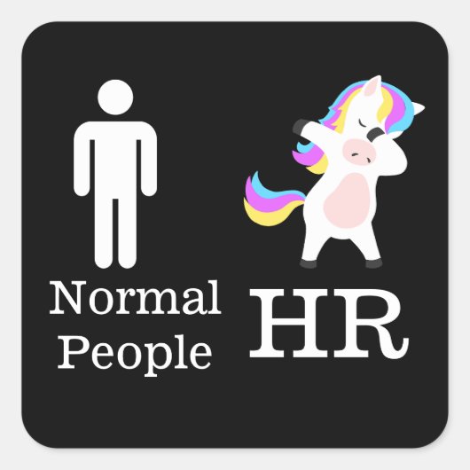 HR 🦄 Dabbing Eenhoorn STICKER (Voorkant)