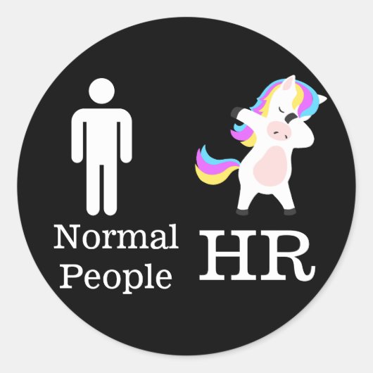 HR 🦄 Dabbing Eenhoorn STICKER (Voorkant)