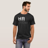 HR Definitie Grappig HR Personeelsbeheer T-shirt (Voorkant volledig)
