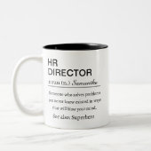 HR Director Dictionary Definition Tweekleurige Koffiemok (Links)