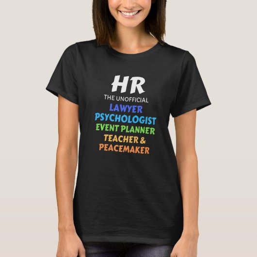HR gezegde HR personeelsbeheer Administratie M T-shirt (Voorkant)