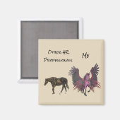 HR Grappig Human Resources Jij Ik Pegasus Magneet (Voorkant / Achterkant)