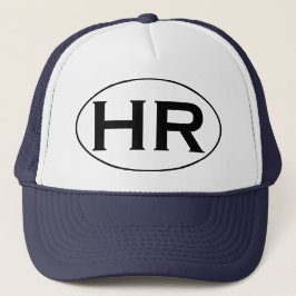 HR Hampton Roads Black en White Oval Logo Trucker Pet