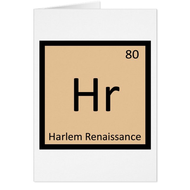 Hr - Harlem Renaissance Art Periodic Table Symbol (Voorkant)