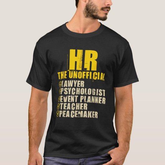 HR Het officieuze personeelsmanagement Recru T-shirt (Voorkant)