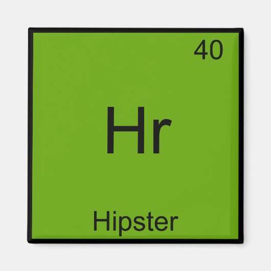 Hr - Hipster Funny Element Meme Chemistry T-Shirt Magneet (Voorkant)