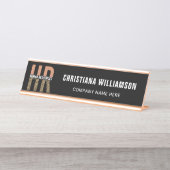 HR Human Resources Leopard Print HR Bureau Naambordje (Voorkant)