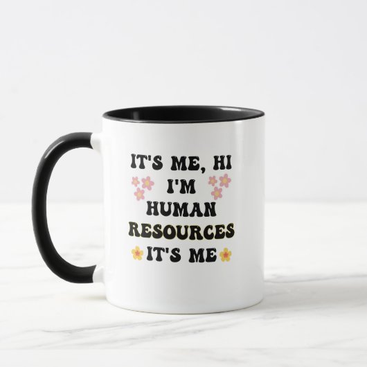 HR Human resources Mok, Cadeaus, Accent Black coff Mok (Links)