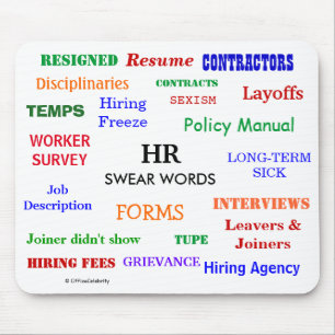 HR Human Resources Swear Words! Funny and Annoying Muismat