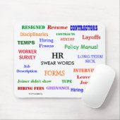 HR Human Resources Swear Words Funny & Annoying Muismat (Met muis)