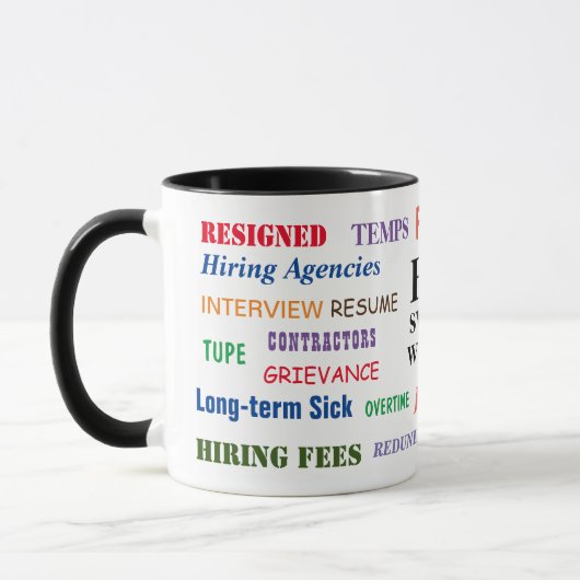 HR Human Swear Words Annoyely Funny Gift Mok (Links)