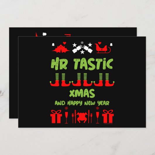 HR kerstcadeau Feestdagenkaart (Voorkant / Achterkant)