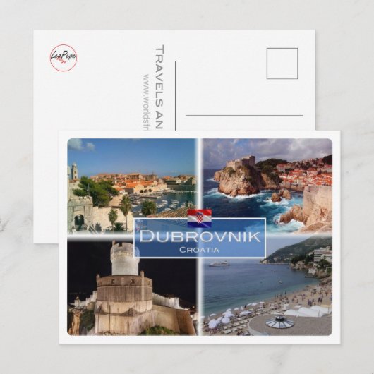HR Kroatië - Dubrovnik - Briefkaart (Voorkant / Achterkant)