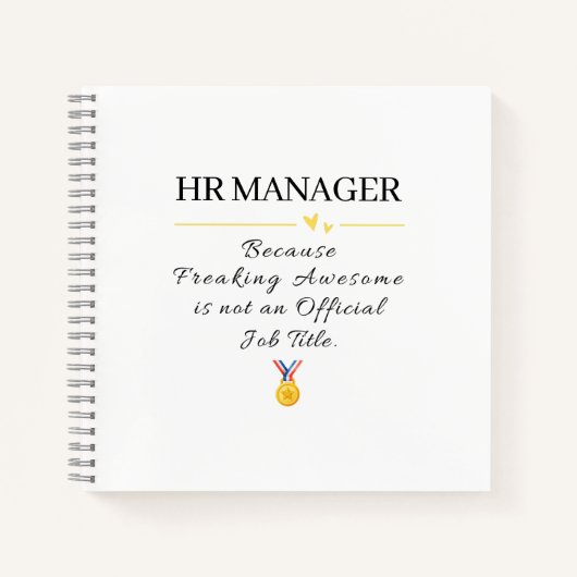 HR-manager baas bedankt Notitieboek (Voorkant)