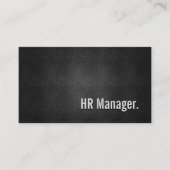HR Manager Cool Black Metal Simpliciet Visitekaartje (Voorkant)
