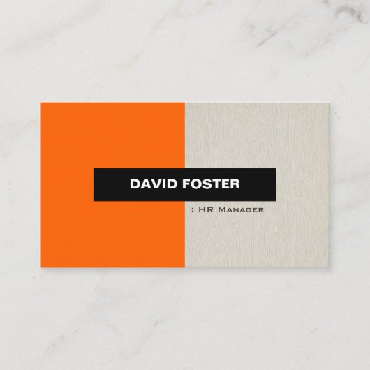 HR Manager - Eenvoudig elegant stijlvol Visitekaartje (Voorkant)