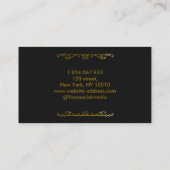 HR Manager Elegant Black Visitekaartje (Achterkant)