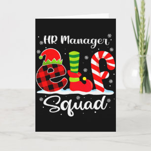 Hr Manager Elf Squad Kerst Werving Matching Kaart