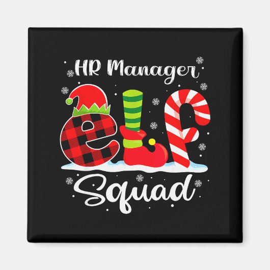 Hr Manager Elf Squad Kerst Wervingsmatching Magneet (Voorkant)