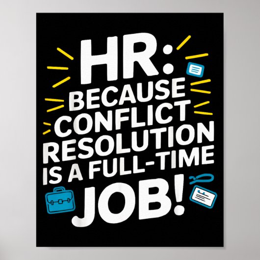 Hr-manager Human Resources Medewerker Werkplekdram Poster (Voorkant)