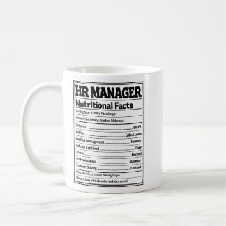 HR Manager Nutritional Facts Funny Office Gift Koffiemok