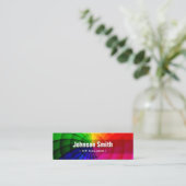 HR Manager - Radiale regenboogkleuren Mini Visitekaartje (Staand voorkant)
