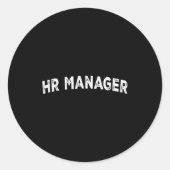 Hr Manager  Ronde Sticker (Voorkant)