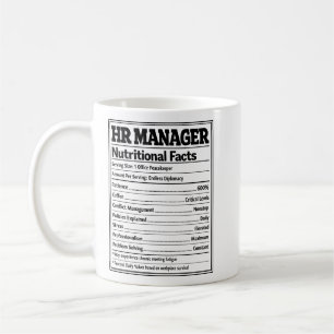 HR-manager voedingsfeiten Funny kantoorcadeau Koffiemok
