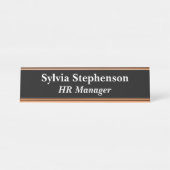 HR Manager Zwart Bureau Naambordje (Voorkant)