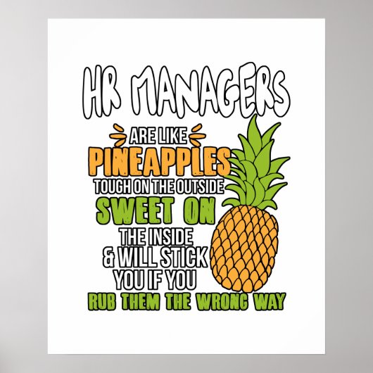 HR-managers zijn als ananassen. Poster (Voorkant)