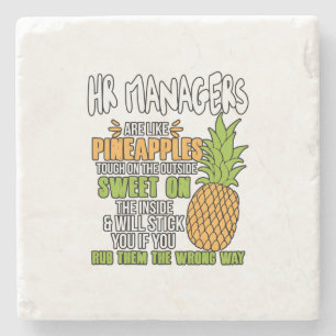 HR-managers zijn als ananassen. Stenen Onderzetter