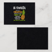 HR-managers zijn als ananassen. Visitekaartje (Voorkant / Achterkant)