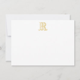 HR Monogram of RH Monogram Notecards Notitiekaartje