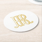 HR-monogram of RH-monogram onderzetters (Gebogen)