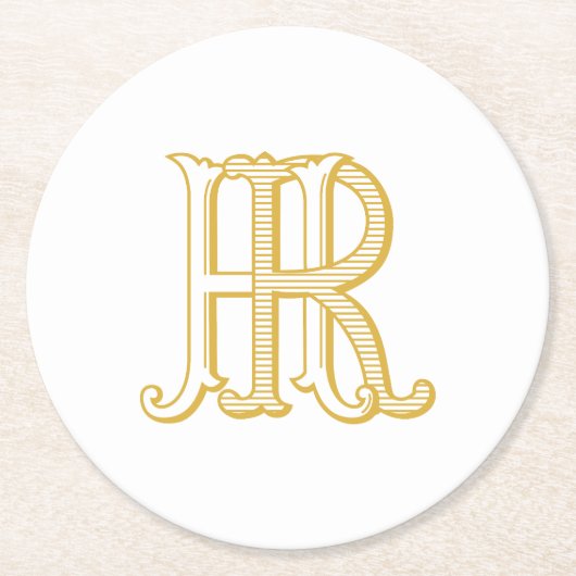 HR-monogram of RH-monogram onderzetters (Voorkant)