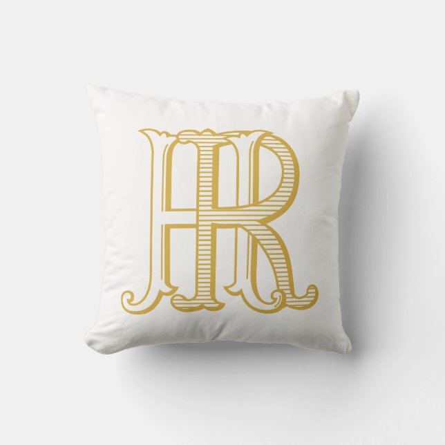 HR Monogram of RH Monogram Sierkussen (Voorkant)