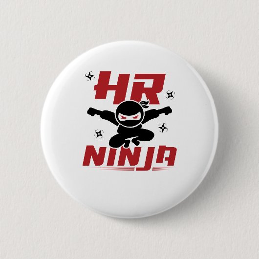 HR Ninja Human Resources Ronde Button 5,7 Cm (Voorkant)