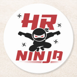 HR Ninja Human Resources Ronde Kartonnen Onderzetter