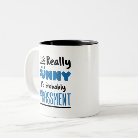 HR Personeel als het echt grappig is Tweekleurige Koffiemok (Voorkant links)