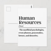 HR Personeelsdefinitie Briefkaart (Voorkant / Achterkant)