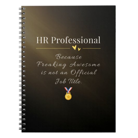 HR-professional notebook – Grappige quote Notitieboek (Voorkant)