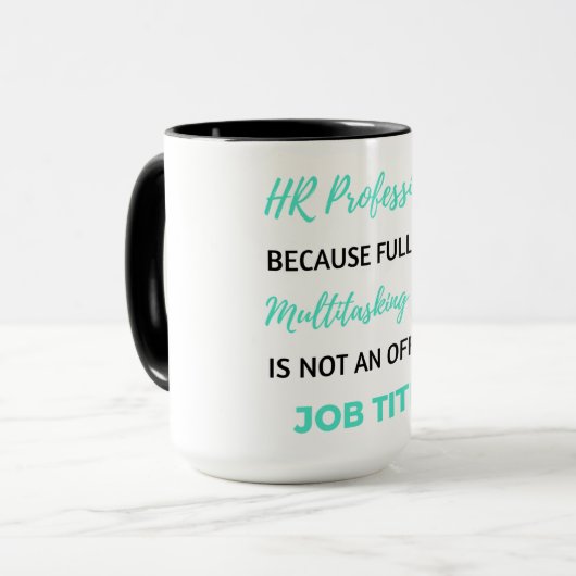 HR Professional, omdat full-time multitasking 2 Mok (Voorkant links)